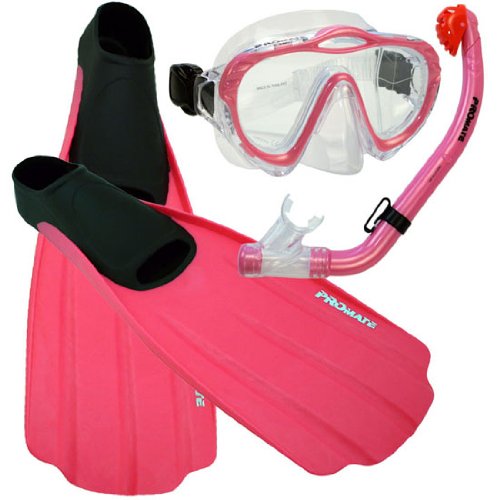 Check Out PROMATE Junior Snorkeling Scuba Diving Mask DRY Snorkel FULL