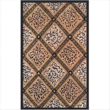 African Safari WK005 Imperial Safari Animal Skins / Black Rug Size: 5' x 8'