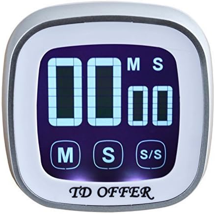 Kitchen Timer Touchscreen Digital Kitchen Cooking Timer with Loud Alarm Count Down and Up Stopwatch Cooking Bread Candy BBQ