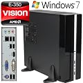 PC-Systeme Slim-Tec AMD Zacate E-350(2x1,6 GHz), Design Slim PC Mini ITX, 500GB SATA II, 4096MB DDR3, AMD HD6310 DX11 HDMI/DVI , DVD-RW, Sound,GLAN, Windows 7 Professional 64BIT