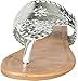 Pierre Dumas Women's Rosetta Slip On Thong Sandal (Silver, us_footwear_size_system, adult, women, numeric, medium, numeric_10)