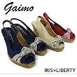 gaimo IRIS×LIBERTY ジュートウエッジサンダル [ガイモ アイリス リバティー]