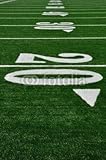 Wallmonkeys Peel and Stick Wall Decals - 20 Yard Line on American Football Field - 60
