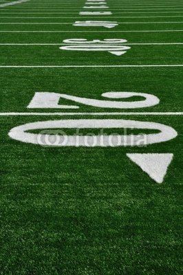 Wallmonkeys Peel and Stick Wall Decals - 20 Yard Line on American Football Field - 18