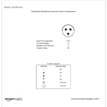 Amphenol Industrial PT02E-12-3P Circular Connector Pin, Environmental Resisting, Bayonet Coupling, Solder Termination, Box Mounting Receptacle, 12-3 Insert Arrangement, 12 Shell Size, 3 Contacts