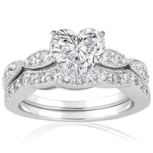 1.45 Ct Heart Shaped Diamond Engagement Wedding 