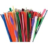 Darice 10843-99 350-Pack Chenille/Tinsel and Bump Chenille Stems, 12-Inch, Assorted