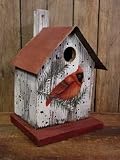 Metal Roof Cardinal Birdhouse