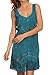 Sakkas Sudha Stonewash Embroidery Mid Length Adjustable Dress