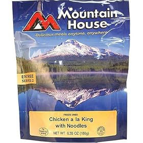 Mountain House Chicken a la King Freeze Dried 2 Person Pouch - like MRE Food / Meal for Hiking, Camping, Fishing, Hunting and Outdoor Recreation