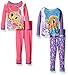 Nickelodeon Big Girls Shimmer and Shine 4-Piece Pajama Set, Pink/Purple, 10
