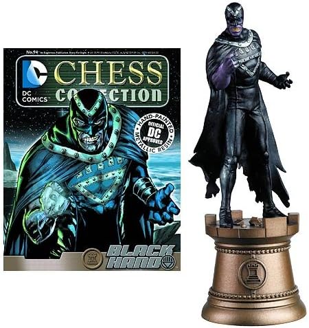 DC Superhero Black Hand Black Bishop Chess Piece with Collector Magazine