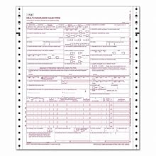TOPS 50122R Cms-1500 Claim Forms Without Sensor Bar, Continuous 1-Part, 3,000 Per Carton