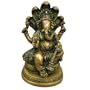 Snake Ganesha Religious Statues Handmade Brass Gift India 5 x 3 x 3 inches