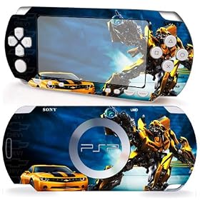 TRANSFORMER BUMBLEBEE Design Sony PSP 3000 Slim Vinyl Skin Decal Cover Sticker Protector (Matte Finish)+ Free Screen Protector