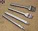 Set of four 4mm pitch simple easy hole stitches required cheap [Amaterasu one press] leather craft tools tools diamond perforation