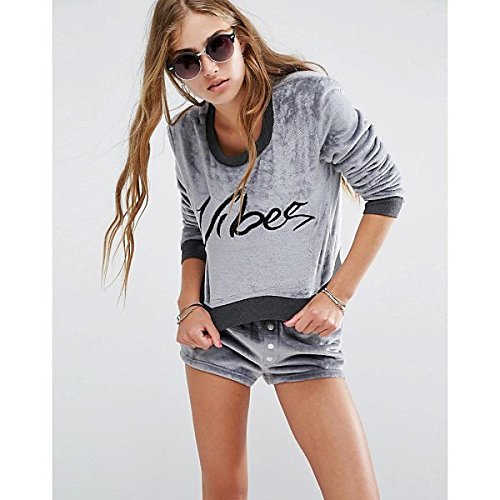 ミンクピンク アウター パーカ＆スウェット Minkpink Velour Vibes Sweat Softgrey [並行輸入品]