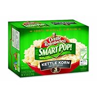 Orville Redenbacher's Gourmet Microwavable Popcorn, Smart Pop Kettle Korn, 3-Count Boxes (Pack of 12)