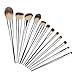 AutumnFall Makeup Brushes, Premium Synthetic Kabuki Makeup Brush Set Foundation Eyeshadow Blush Concealer Powder Brush Kit (Silver)