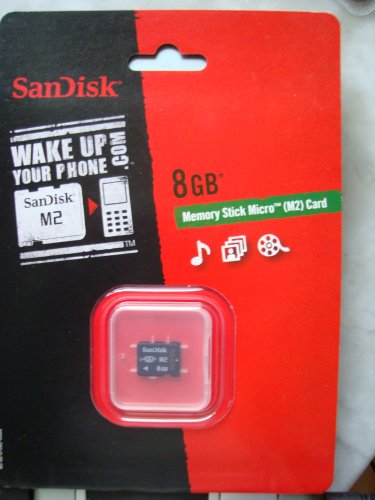 Sandisk Memory Stick Micro M2 card 8gb in retail packaging