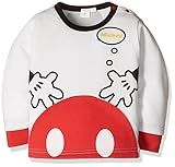 DISNEY・BABY ポケットTシャツ ミッキー 95㎝ レッド ミニ裏毛 31620