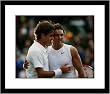 Rafael Nadal Tennis Framed 8x10 Photograph 2008 Wimbledon Hugging Roger Federer