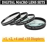Close-Up Filter Set (+1, +2, +4 and +10 Diopters) Magnification Kit FOR THE ....