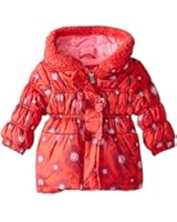 Pink Platinum Baby Girls' 3 Bows Floral Print Puffer