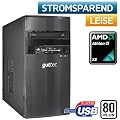 #3802 USB 3.0, STROM SPAR Office / Multimedia COMPUTER Eco-Tec PC 80PLUS, Super Silent BeQuiet 300W Netzteil mit 80Plus Zertifizierung , Triple-Core! AMD Athlon2 X3 460 (3x3.4GHz) +Arctic Alpine64Pro L�fter, 500GB SATA II, Crucial 4096MB DDR3, MSI 880GMA-E35(FX) AM3+ Mainboard, AMD Grafik HD4250 mit HDMI/DVI, DVD-Brenner, CardReader, 7.1 Sound, GigabitLAN