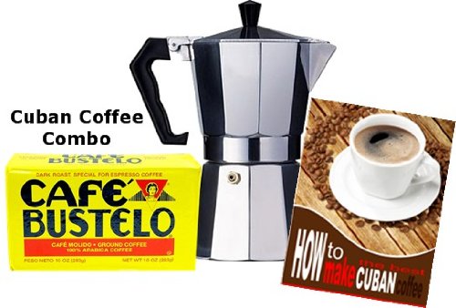 Bustelo Cuban Coffee and Coffee Maker Combo.