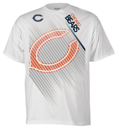 NFL Men's Chicago Bears Lined Up Tee (White, X-Large)