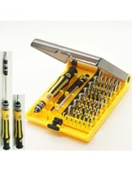 Home Improvement: 45 in 1 Professional Portable Opening Tool Compact Screwdriver Kit Set with Tweezers & Extension Shaft for Precise Repair or Maintenance Jk6089-A - Goodnovo
