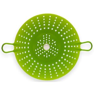 Green Sleekstor VeggiSteam Silicone Steamer