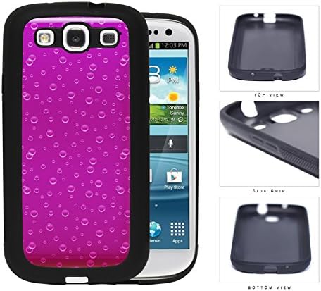 Sparklilng Pink Drink Bubbles Rubber Silicone TPU Cell Phone Case Samsung Galaxy S3 SIII I9300