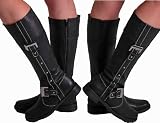EyeCatchShoes - Women's Rock Biker Style Military Lace Buckle Boots
