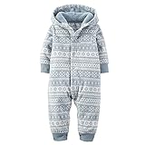 カーターズ Carter's ロンパース マイクロフリース カバーオール フード付 長袖 男の子 ポリエステル100% 秋冬 Fair Isle Hooded Fleece Jumpsuit 9M (