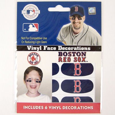 Buy BOSTON RED SOX OFFICIAL LOGO EYE BLACK STRIPS by Party Animal