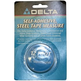 Biesemeyer 79-064 12' Right 3 4-Inch Wide Metric English Adhesive-Backed Measuring Tape by Biesemeyer