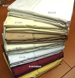 Egyptian Cotton Solid 300 Thread Count KING Pillow Cases Burgundy (Set of 2)