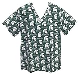 MSU Michigan State Scrub Top Lg