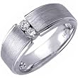 Minimalist Mens Diamond Wedding Band
