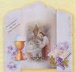 Capilla Series First Communion Invitation - Girl - Quad-fold, Die-Cut - ENGLISH - 100 per pack