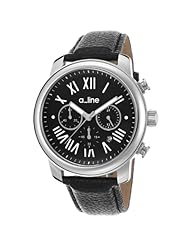 a_line Womens AL-80163-01 Amor Analog Display Japanese Quartz Black Watch