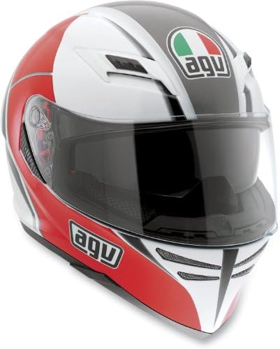 AGV Skyline Block Full Face Helmet White Red M/Medium