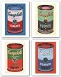 Campbell's Soup Can, 1965 Set by Andy Warhol 12"x8" Art Print Poster