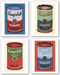 Campbell's Soup Can, 1965 Set by Andy Warhol 12"x8" Art Print Poster