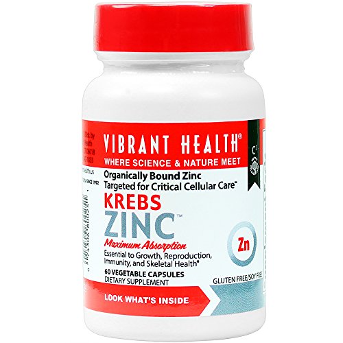 Vibrant Health - Krebs Zinc - Essential to growth, reproduction, immunity, and skeletal health, 60 count (FFP) Vibrant Health - Krebs Zinc - Essential to growth, reproduction, immunity, and skeletal health, 60 count (FFP)