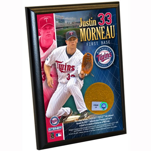 MLB Minnesota Twins Justin Morneau 4-by-6-Inch Dirt Plaque