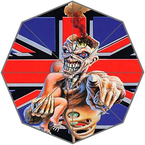 DONGMEN Heavy Metal Band Iron Maiden Portable Outdoor Travel Durable Foldable Rainy/Sunny Umbrella