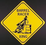 Sporting Goods : BARREL RACER XING Aluminum Sign
